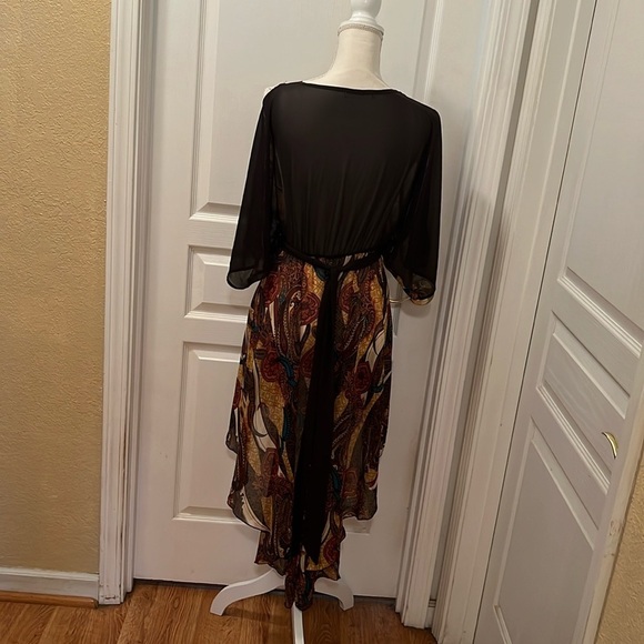 Just Me High Low Dress - Black and Brown - Picture 3 of 8